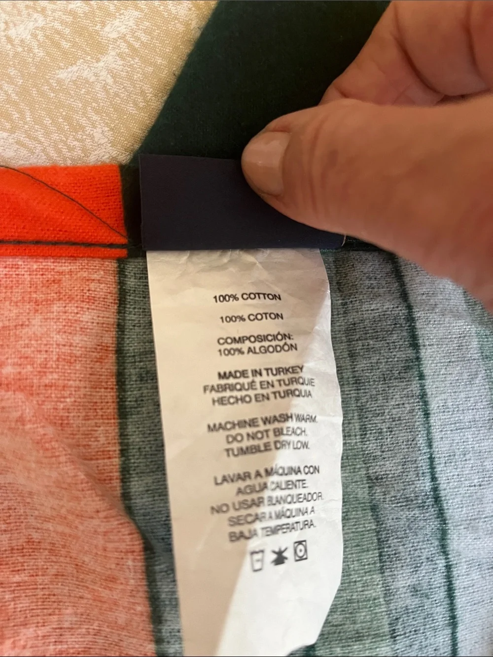 Pendleton striped blanket Glacier Park 100% cotton lightweight 54” x 68”